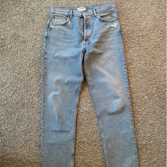 Agolde 90’s Button Fly 100% Cotton Made In USA High Rise Size 29 Straight Relax - Picture 1 of 6